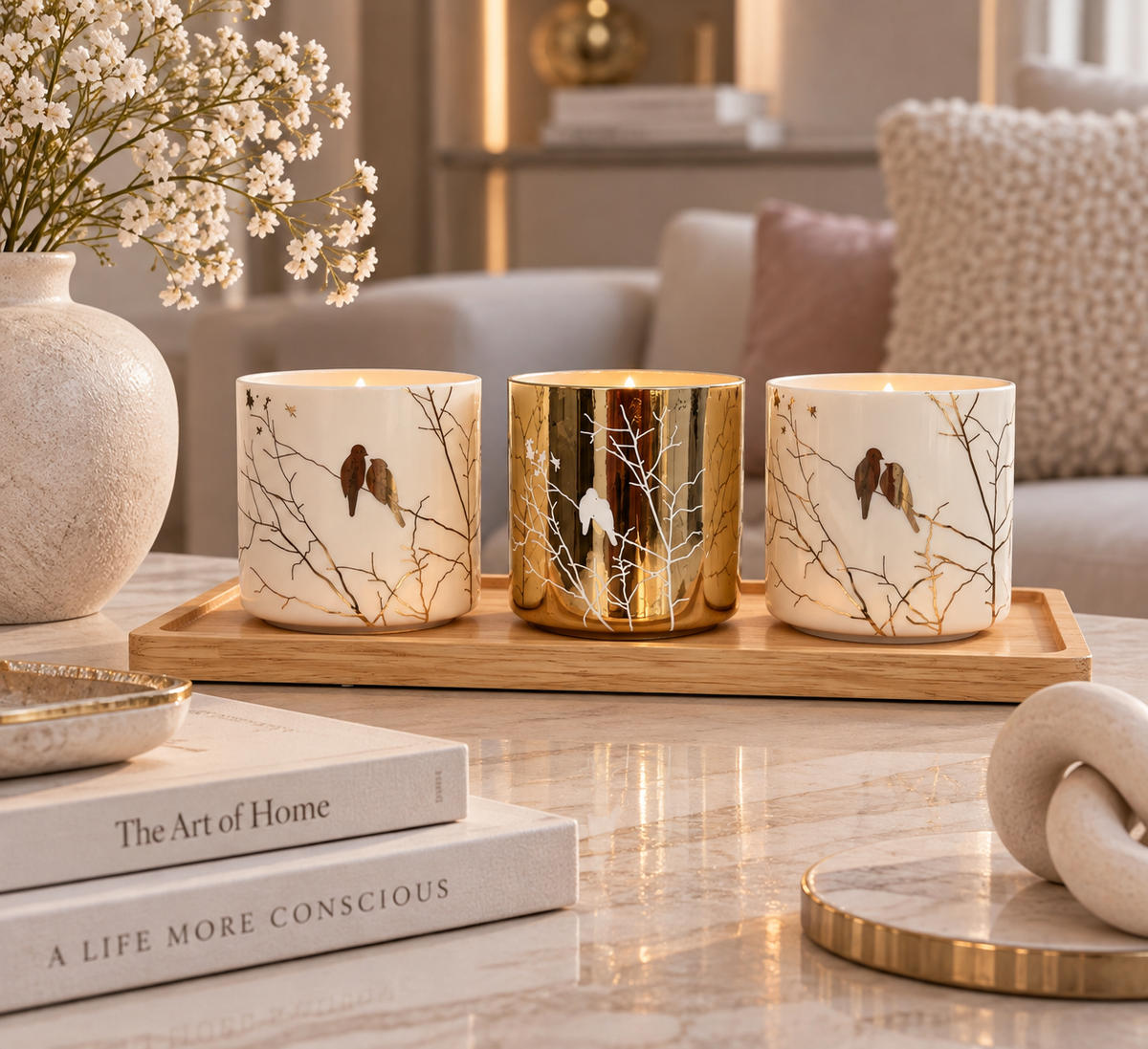 Golden Decorative Jars