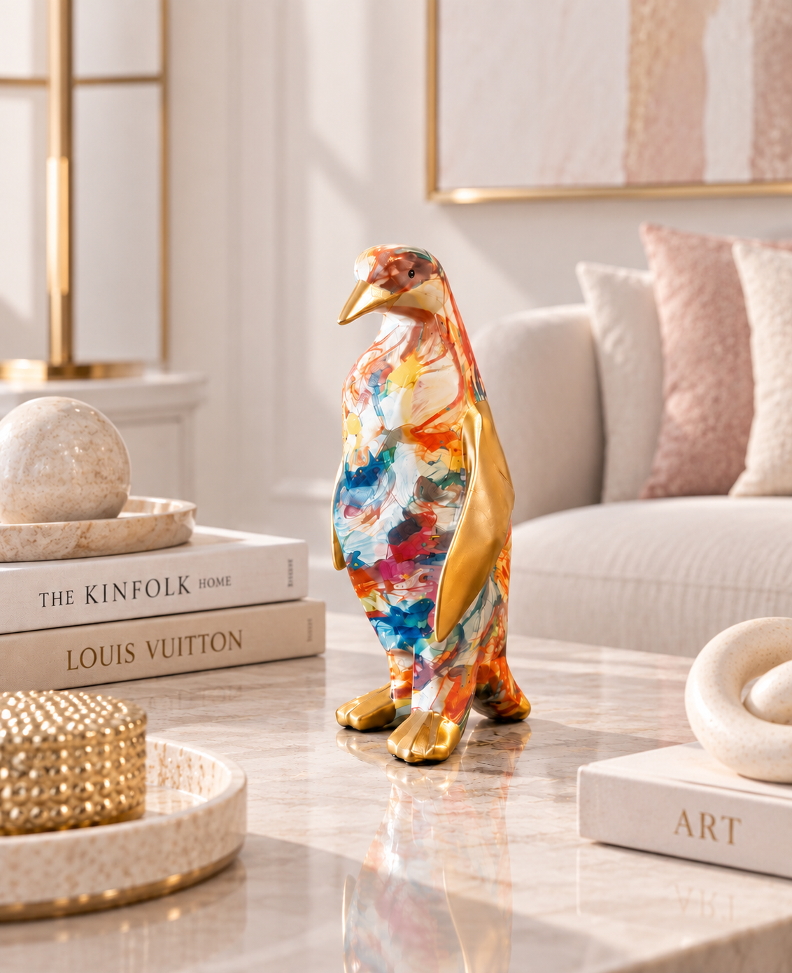 Colorful Penguin Decorative Figure