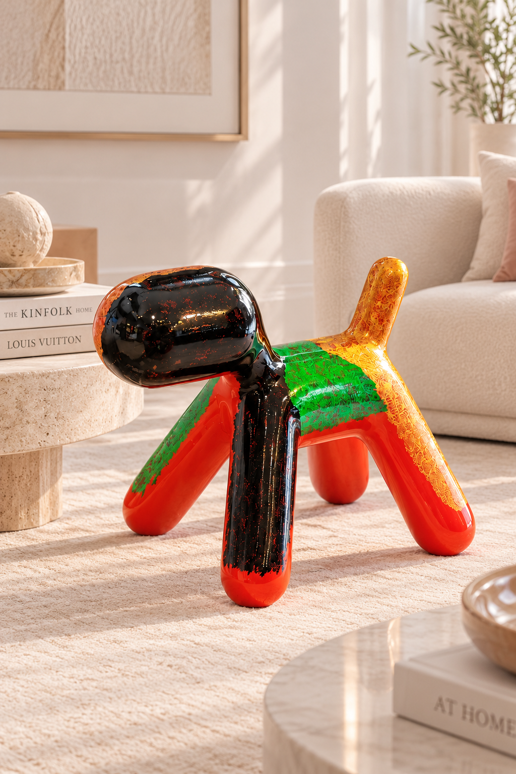 Colorful Resin Dog Decorative Figure