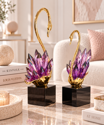 Crystal Swan Decorative Piece