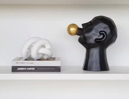 Blowing Bubble Head Sculpture