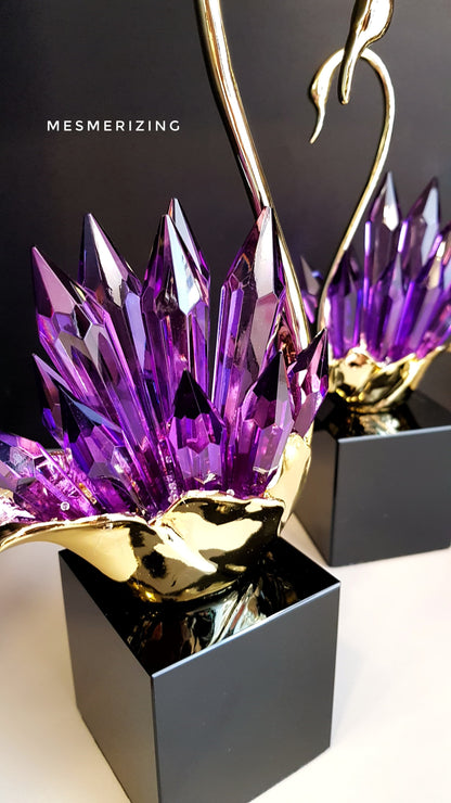 Crystal Swan Decorative Piece