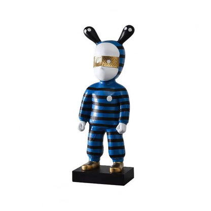 Rabbit-Ear Masked Figure Sculpture