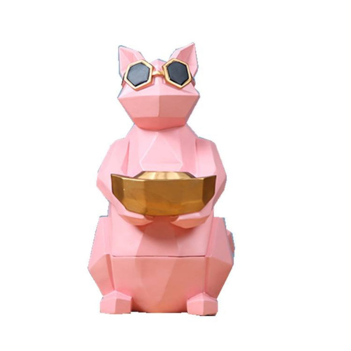 Faceted Fortune Cat Sculpture