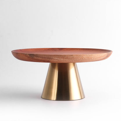 Wood & Metal Pedestal Tray