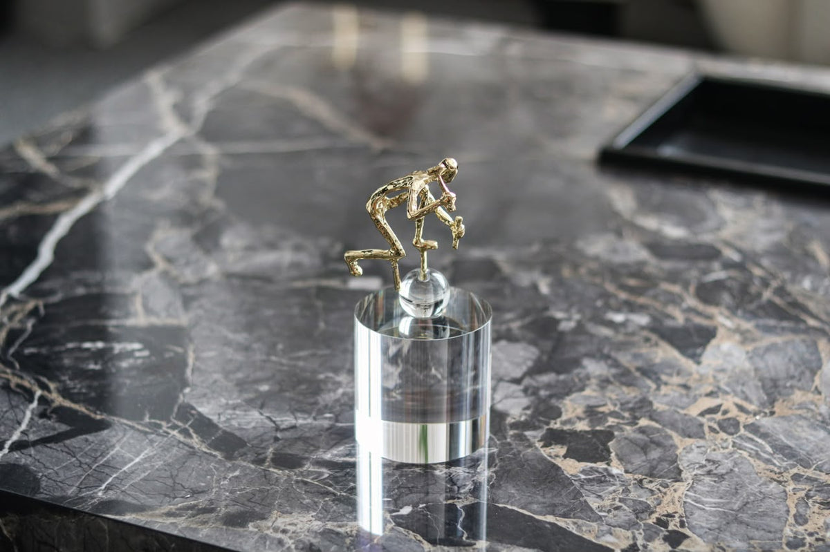 Crystal & Metal Runner Decorative Piece