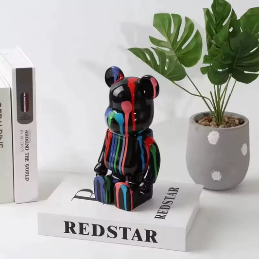 Paint Drip Bear Figure