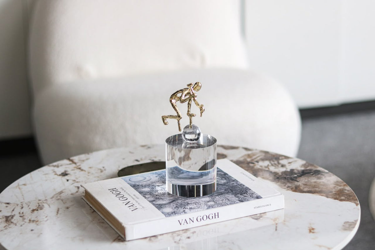 Crystal & Metal Runner Decorative Piece
