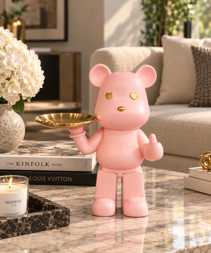 Heart-Eyes Bear Tray Figure