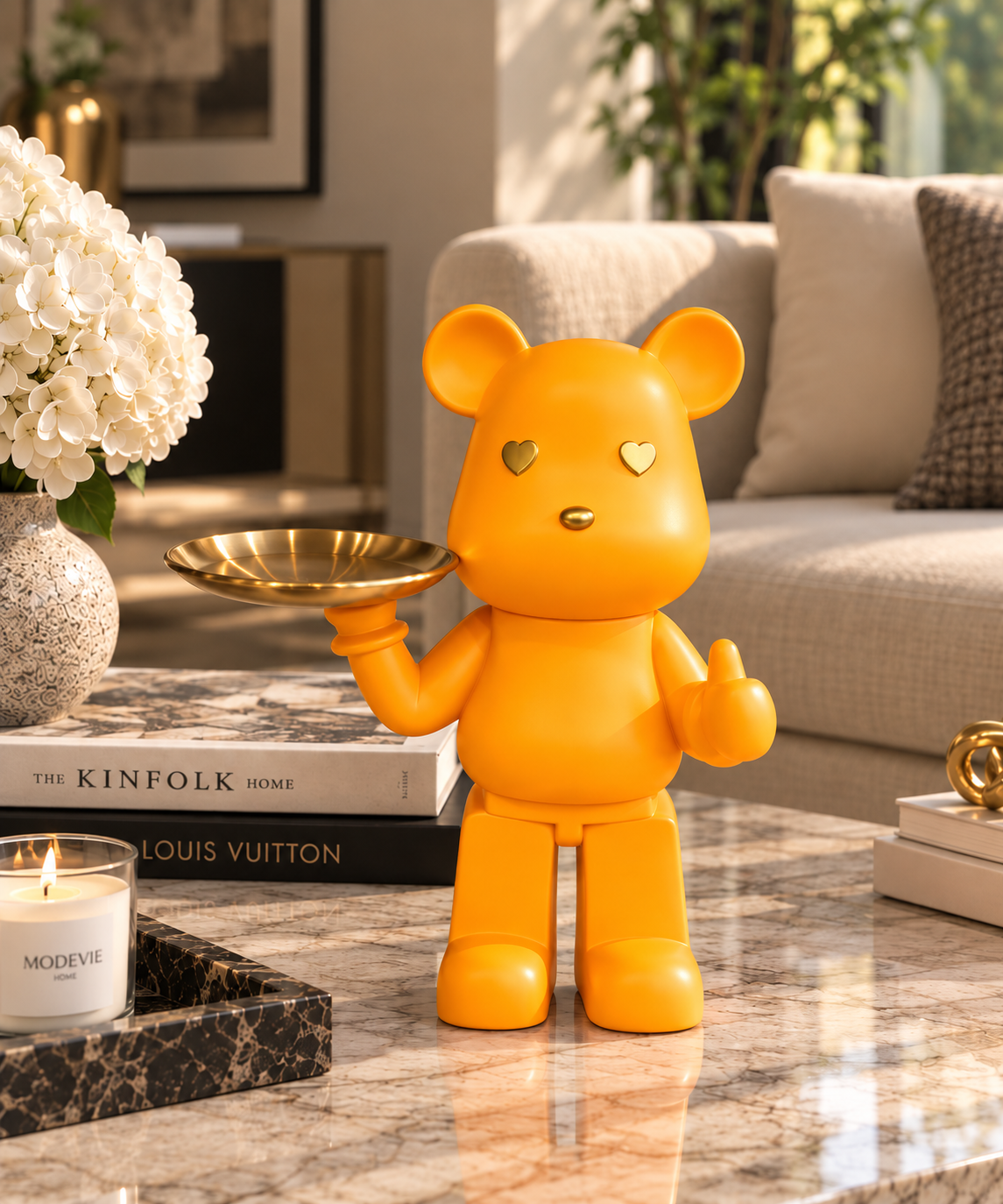Heart-Eyes Bear Tray Figure