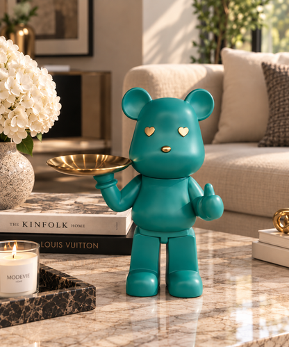Heart-Eyes Bear Tray Figure
