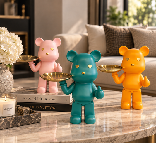 Heart-Eyes Bear Tray Figure