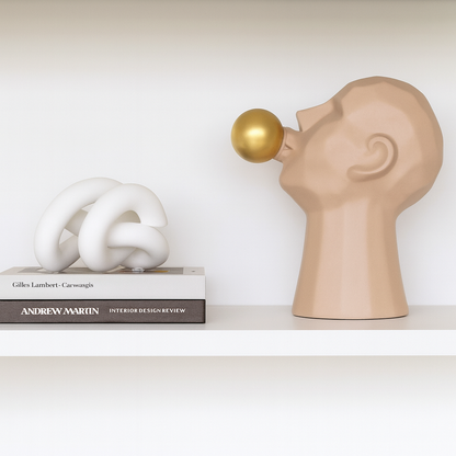 Blowing Bubble Head Sculpture