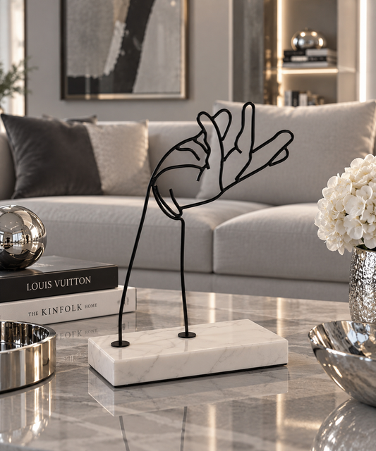 Modern Hand Gesture Sculpture