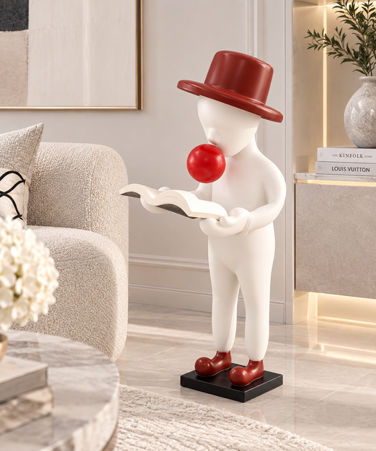 Bubble Reader Decorative Figure