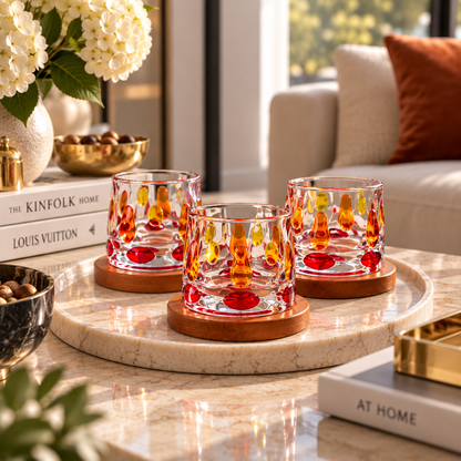 Hand-Painted Whiskey Glasses